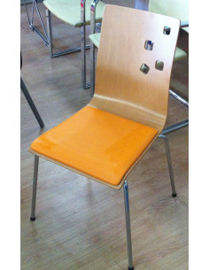 Siège visiteur bois - seconde main - 4 pieds - assise mousse 2