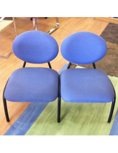 Siège poutre 2 places - seconde main - tissu bleu - métal... 2