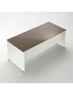 BUREAU DROIT en verre GO Piètement PANNEAUX