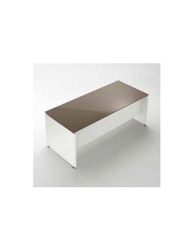 BUREAU DROIT en verre GO Piètement PANNEAUX