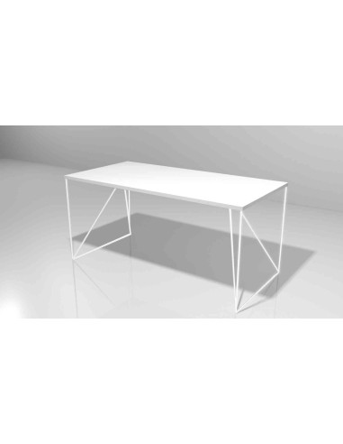 Bureau droit AIR NARBUTAS – plateau mélaminé 25 mm – piétement filaire acier – 2 dimensions – plusieurs coloris