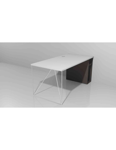 Bureau droit sur caisson ouvert AIR NARBUTAS – 2 dimensions – plusieurs coloris – côté au choix