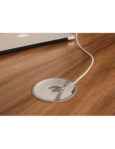 Bureau droit sur caisson ouvert AIR NARBUTAS - 2 dimensions - plusieurs coloris - côté au choix