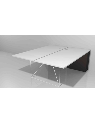 Bureau bench sur caisson ouvert AIR NARBUTAS – 1600x1600 mm – plusieurs coloris