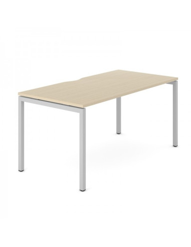 Bureau droit NOVA U SLIDE NARBUTAS – plateau coulissant – gestion câbles – piétement tube soudé métal