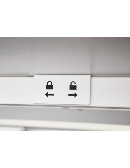 Bureau droit NOVA U SLIDE NARBUTAS - plateau coulissant - gestion câbles - piétement tube soudé métal