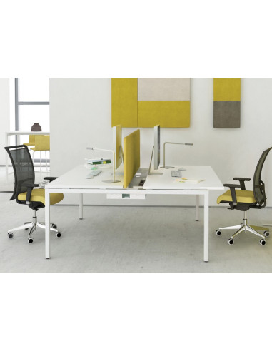 Bureau bench NOVA U SLIDE NARBUTAS - 2 postes -...