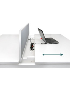 Bureau bench NOVA U SLIDE NARBUTAS - 4 postes - plateau... 2