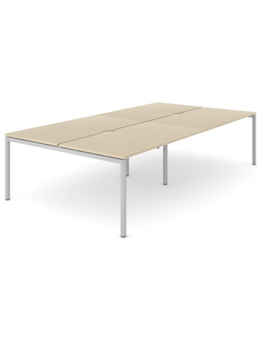 Bureau bench NOVA U SLIDE NARBUTAS - 4 postes -...