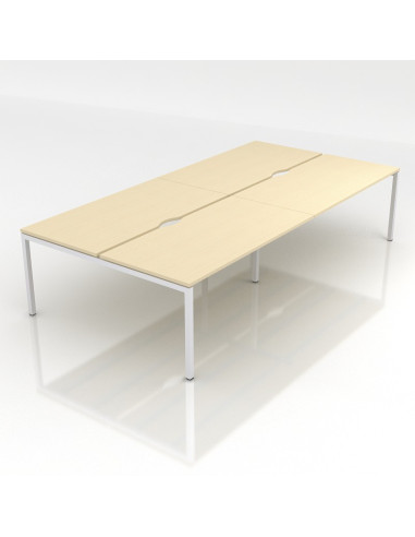 Bureau bench NOVA U SLIDE NARBUTAS - 4 postes -...