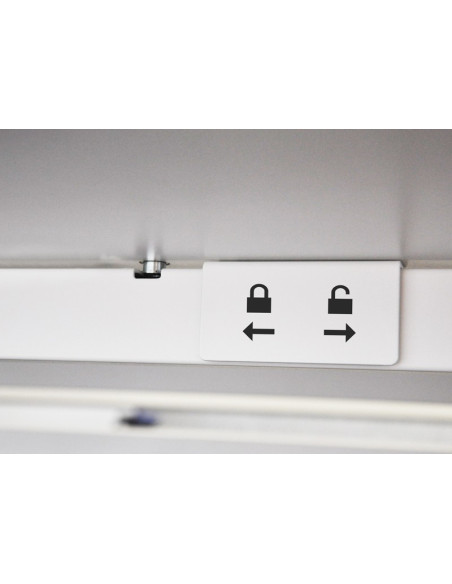 Bureau bench suite NOVA U SLIDE NARBUTAS - 2 postes supplémentaires - plateau coulissant - piétement tube soudé métal