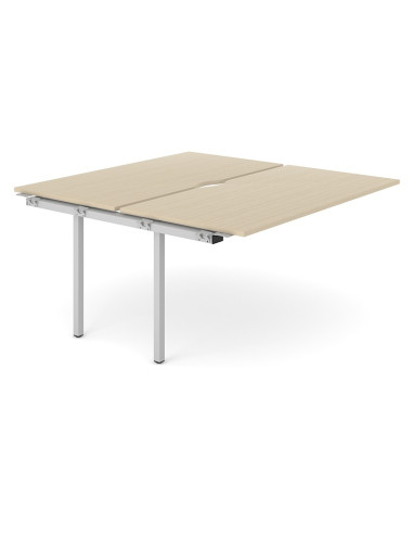 Bureau bench suite NOVA U SLIDE NARBUTAS – 2 postes supplémentaires – plateau coulissant – piétement tube soudé métal
