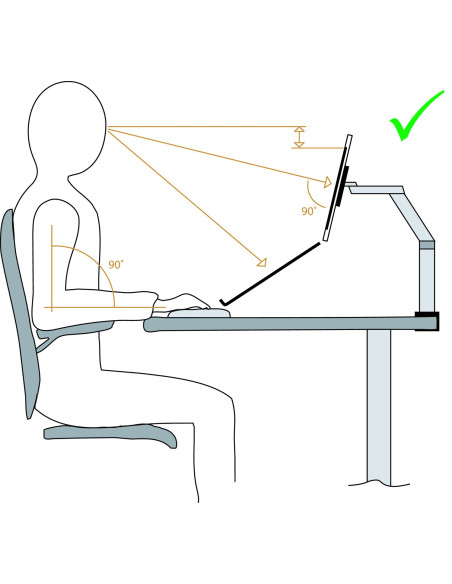 Bras d’écran SMART OFFICE 11 - métal gris - pour 1 écran