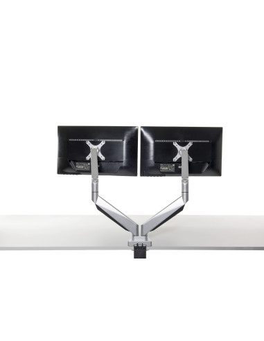 Bras d’écran SMART OFFICE 12 – métal gris – pour 2 écrans