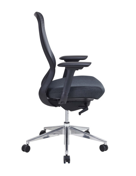 Fauteuil ergonomique CONFORT - assise à ressorts - dossier résille - mécanisme synchrone - translation assise - accoudoirs 4D
