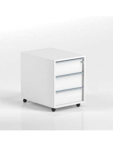Caisson de bureau NOVA NARBUTAS – mélaminé – 2 ou 3 tiroirs – roulettes – plusieurs coloris