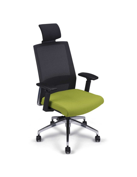 Siège ergonomique CREA NOIR - mousse épaisse - dossier résille - têtière - plusieurs coloris assise - avec ou sans accoudoirs