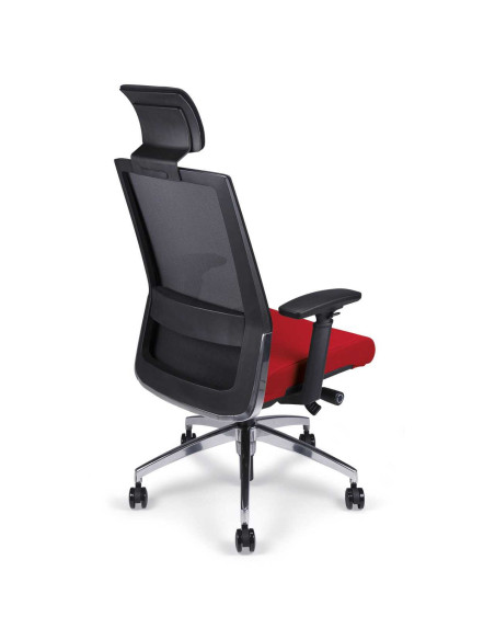 Siège ergonomique CREA NOIR - mousse épaisse - dossier résille - têtière - plusieurs coloris assise - avec ou sans accoudoirs