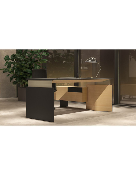 BUREAU DIRECTORIAL MOVE réglable en hauteur électriquement + CREDENCE