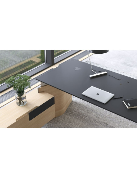 BUREAU DIRECTORIAL MOVE réglable en hauteur électriquement + CREDENCE