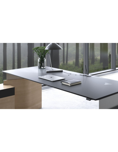 BUREAU DIRECTORIAL MOVE réglable en hauteur électriquement + CREDENCE