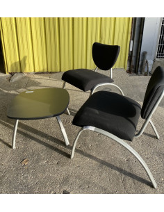 2 SIEGES VISITEURS avec TABLE BASSE 2