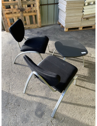 2 SIEGES VISITEURS avec TABLE BASSE