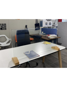 CLOISON EN VERRE FEUILLETE SUR PIEDS POUR ACCUEIL OU... 2