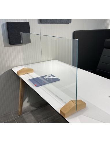 CLOISON EN VERRE FEUILLETE SUR PIEDS POUR...