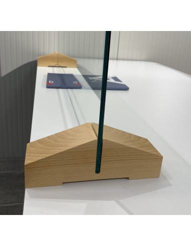 CLOISON EN VERRE FEUILLETE SUR PIEDS POUR...