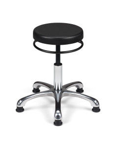 Siège technique TAPU-L - assise ronde en plyuréthane noir...