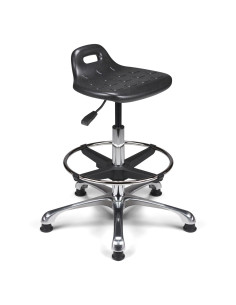 Siège technique FIPU-H - polyuréthane noir - repose-pieds...