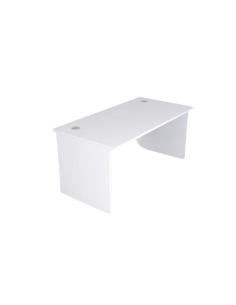 Bureau droit blanc 180 cm - plateau et piétement panneaux...