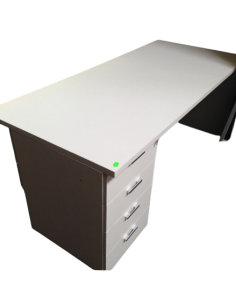 Bureau 180 cm avec caisson porteur - seconde main -...