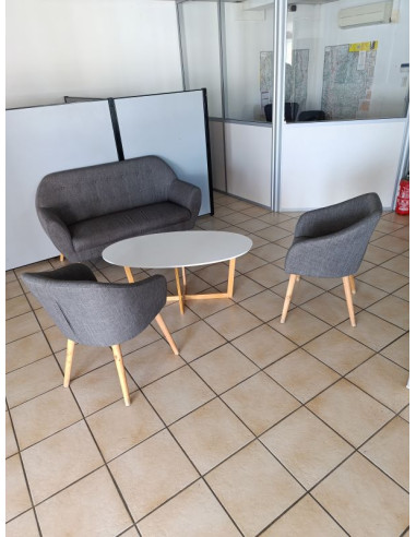 ENSEMBLE UN CANAPE ET DEUX FAUTEUILS