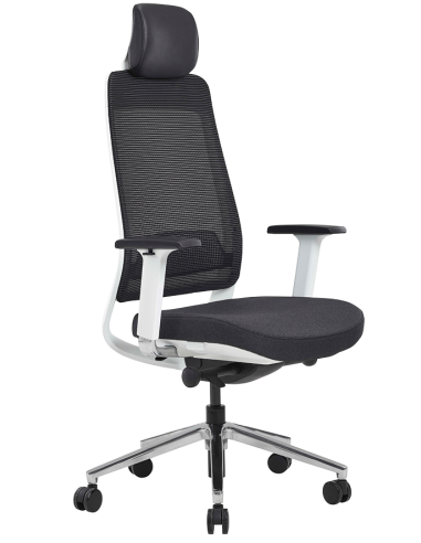 FAUTEUIL BUREAUTIQUE STRUCTURE BLANCHE FAIRFAX