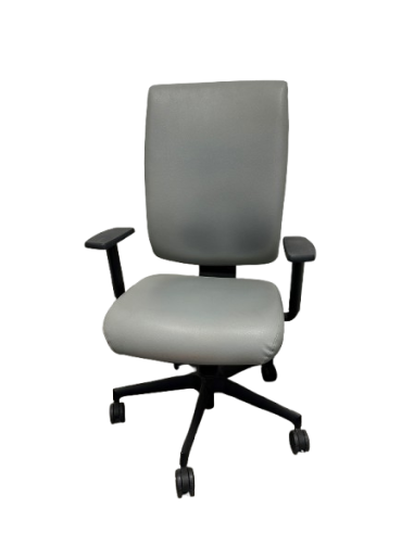 FAUTEUIL SIMILI CUIR GRIS