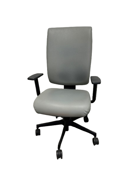 FAUTEUIL SIMILI CUIR GRIS