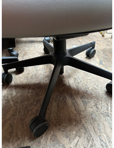 FAUTEUIL SIMILI CUIR GRIS