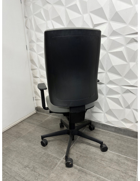 FAUTEUIL SIMILI CUIR GRIS