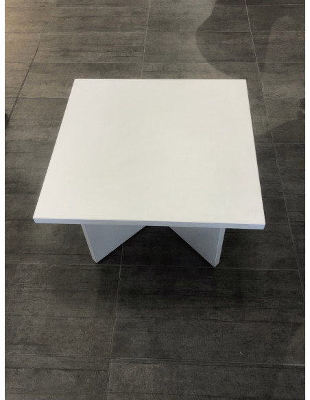 TABLE BASSE CARREE BLANCHE