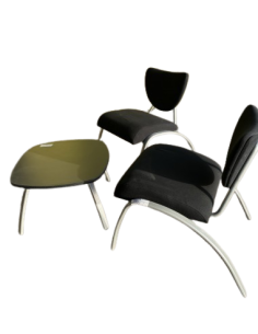 2 SIEGES VISITEURS avec TABLE BASSE