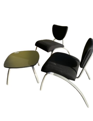2 SIEGES VISITEURS avec TABLE BASSE