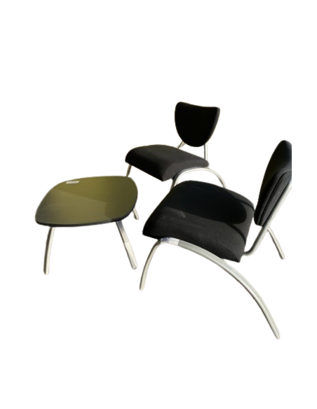 2 SIEGES VISITEURS avec TABLE BASSE