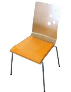 Siège visiteur bois - seconde main - 4 pieds - assise mousse