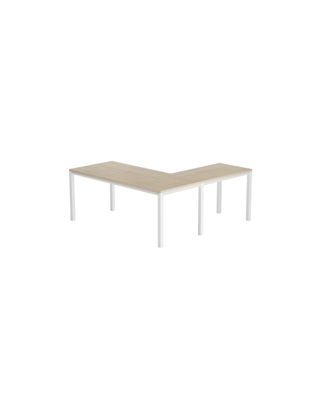 Retour bureau METRIK - plateau en verre - bureau haut de gamme - structure acier - plusieurs finitions et dimensions