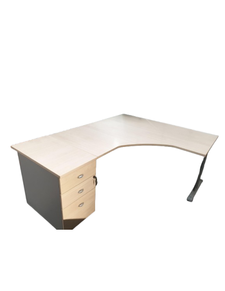 BUREAU ANGLE AVEC CAISSON