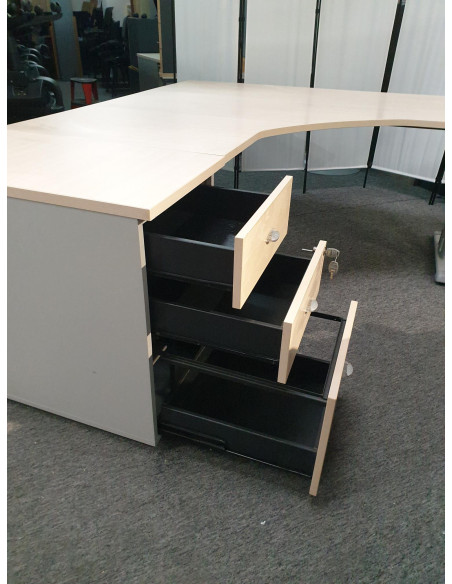 BUREAU ANGLE AVEC CAISSON