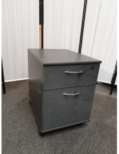 CAISSON SUR ROULETTES GRIS MARBRE 2