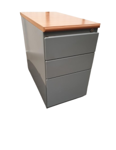 Caisson de bureau avec top bois - seconde main - métal -...